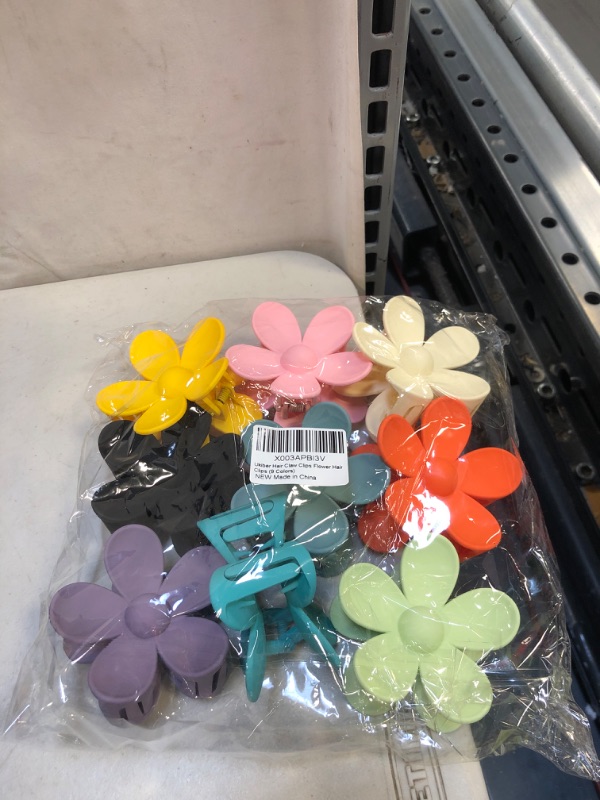 Photo 2 of Flower Hair Claw Clip 9PCS Hair Clips for Women Girls, Matte Non Slip Barrettes, Cute Hair Clips Large Hair Claw Clip for Thick/Thin Hair(9 Colors)
