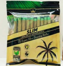 Photo 1 of 25x King Palm Wraps Slim Size 100% Leaf Rolls & Clipper Raw Lighter Us
