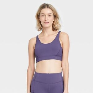 Photo 1 of All In Motion Contour Flex Rib Bra Women's Size Large Amethyst Deep Purple, SIZE L 