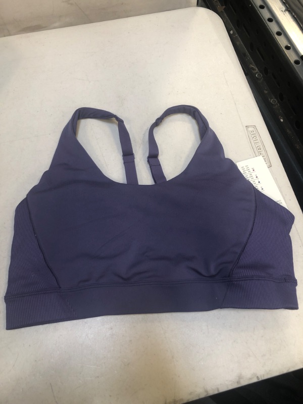 Photo 2 of All In Motion Contour Flex Rib Bra Women's Size Large Amethyst Deep Purple, SIZE L 