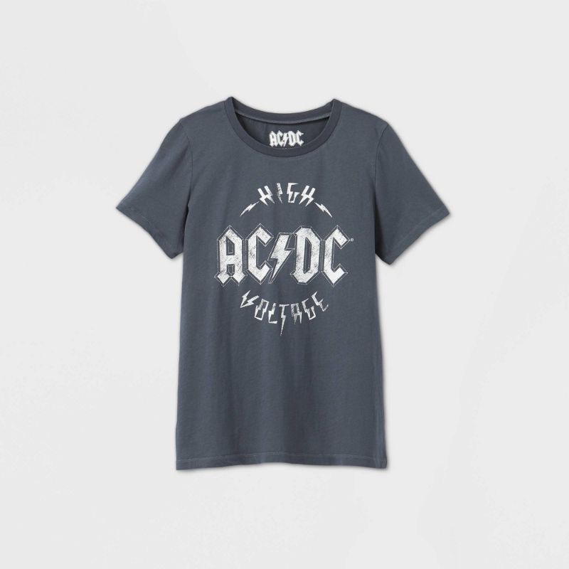 Photo 1 of AC/DC High Voltage Heather Gray Short Sleeve Graphic T-Shirt - Medium
