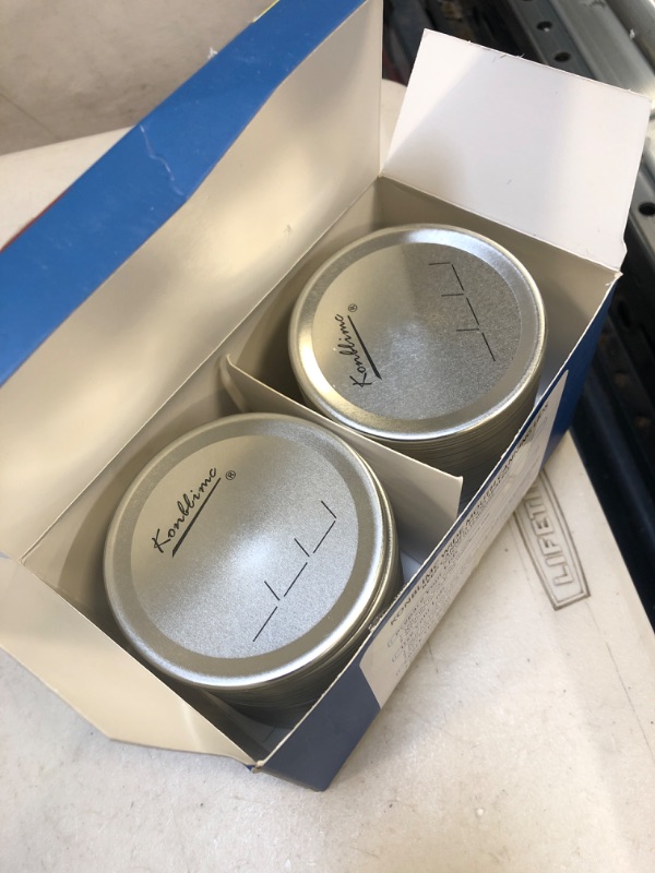 Photo 2 of 100-Count Canning Lids Wide Mouth Canning Lids for Ball Kerr Jars Split-Type Metal Mason Jar Lids and Secure Canning Jar Lids, 100% Fit for Wide Mouth Jars Lids(100-Count, 86mm) KW-Mason Jar Lids (100-Count, 86mm)