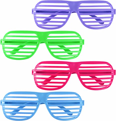 Photo 1 of 24 Pairs of Plastic Shutter Glasses Shades Sunglasses Eyewear Party Props Assorted Colors
