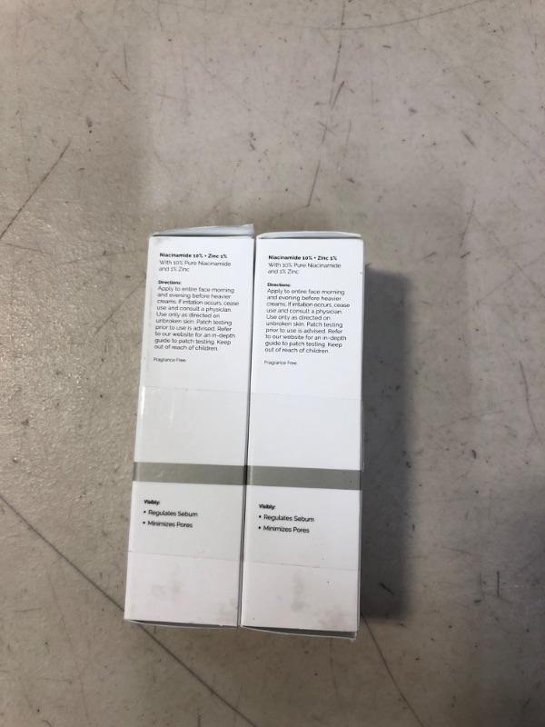 Photo 3 of 2 Packs of The Ordinary Niacinamide 10% + Zinc 1% 30ml
 FACTORY SEALED 