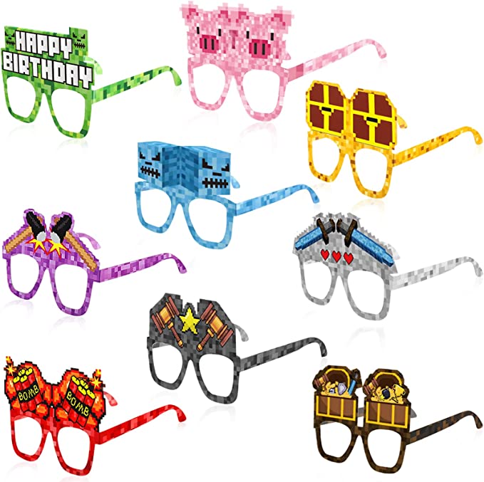 Photo 1 of 36 Pieces Pixel Style Glasses Video Game Party Favors, Pixel Miner Paper Eyeglasses Pixelated Themed Birthday Party Photo Booth Props for Boys Girls Pixel Mining Theme Party Supplies Favors
FACTORY SEALED