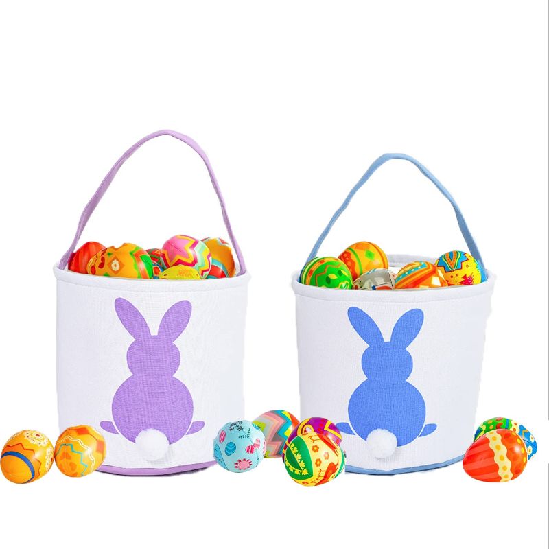 Photo 1 of 2 Pack Easter Eggs Hunt Baskets for Kids - Rabbit Easter Party Decorations Gifts Toys Carry Bucket Tote, Easter Tote Bag with Handle for Egg Hunting (Bunny-Plush Tail)
FACTORY SEALED