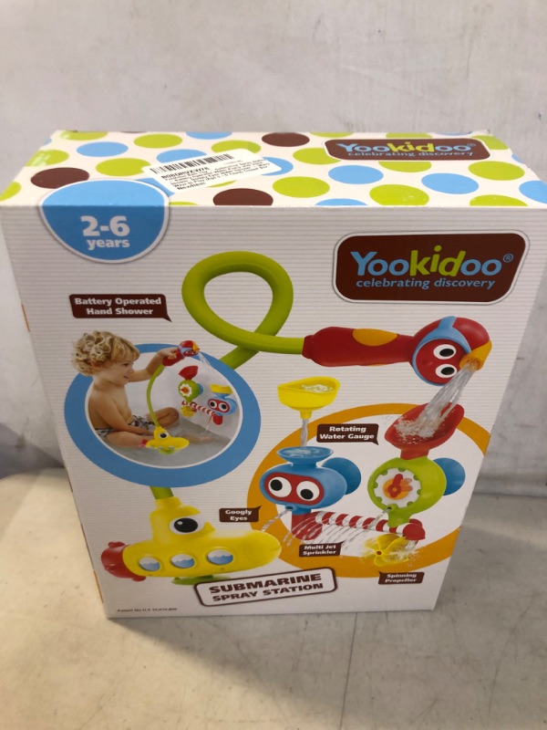 Photo 2 of Yookidoo Kids Bath Toy - Submarine Spray Station - Battery Operated Water Pump with Hand Shower for Bathtime Play - Generates Magical Effects (Age 2-6 Years)
FACTORY SEALED