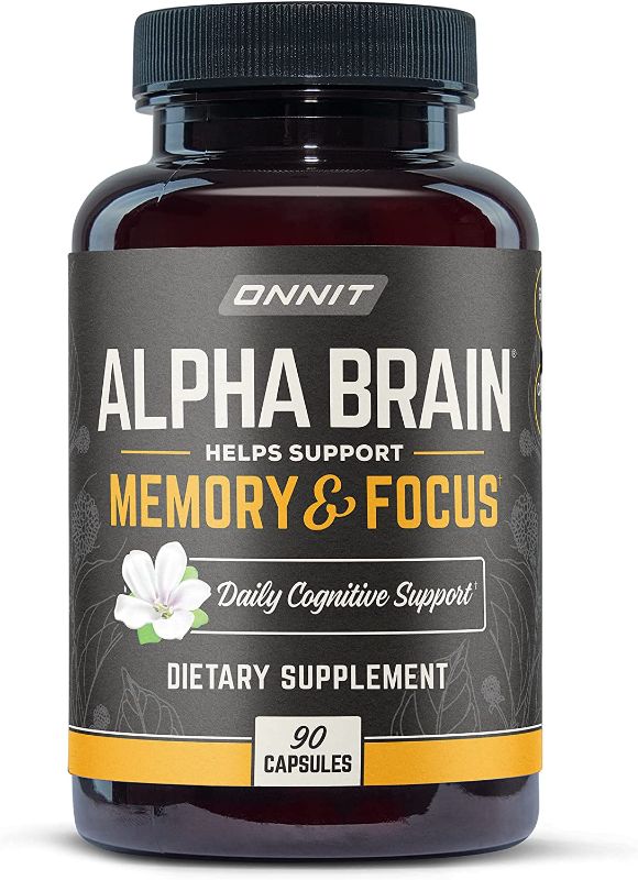 Photo 1 of ONNIT Alpha Brain Premium Nootropic Brain Supplement, 90 Count, for Men & Women - Caffeine-Free Focus Capsules for Concentration, Brain & Memory Support - Brain Booster Cat's Claw, Bacopa, Oat Straw
BB 09/02/2024