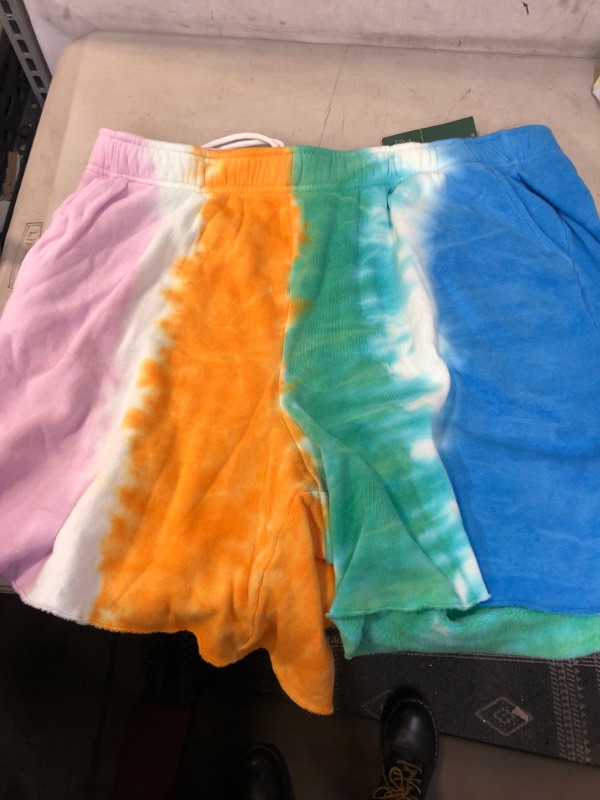 Photo 2 of High-Rise Fleece Bermuda Shorts - Wild Fable™ Tie-Dye
XXL