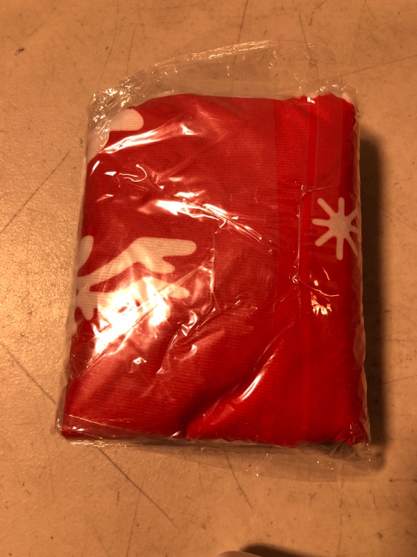 Photo 1 of 48 Inch Christmas Tree Skirt Santa Reindeer Large Xmas Tree Mat with Tassel for Holiday Party Ornaments Decorations Santa Reindeer 48"