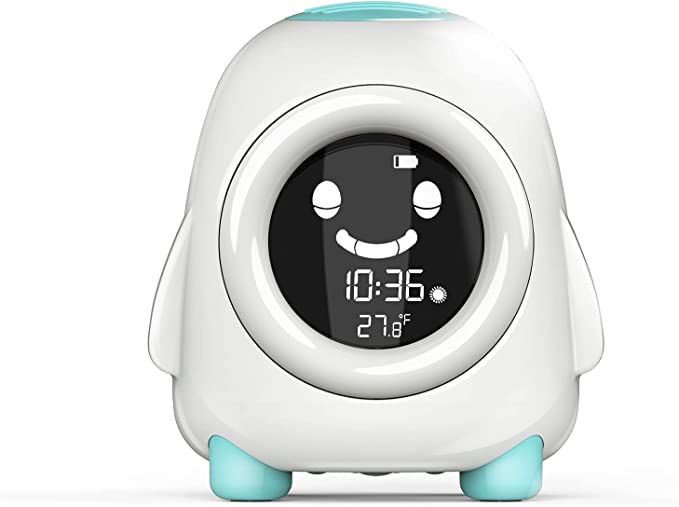 Photo 1 of Tysun Kids Alarm Clock Toddler Alarm Clock Children's Sleep Trainer for Kids, 5 Colorful Night Light Digital Wake up Light, Sleep Sound Machine, Temperature NAP Timer Kids Clock for Boys Girls Bedroom---factory sealed