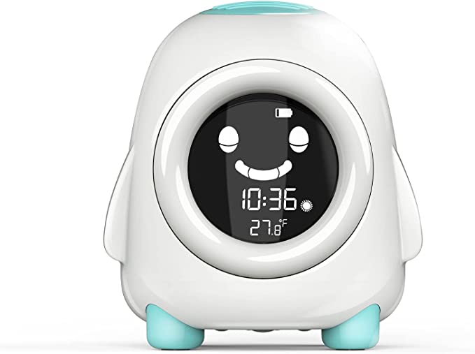 Photo 1 of Tysun Kids Alarm Clock Toddler Alarm Clock Children's Sleep Trainer for Kids, 5 Colorful Night Light Digital Wake up Light, Sleep Sound Machine, Temperature NAP Timer Kids Clock for Boys Girls Bedroom----factory sealed