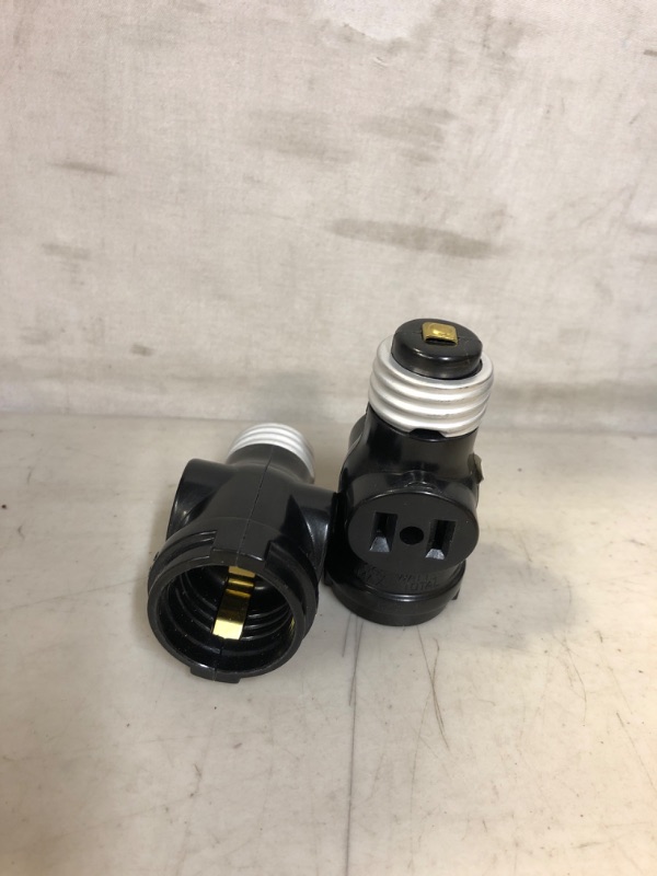 Photo 3 of 2Pack Leviton Socket Adapter Black