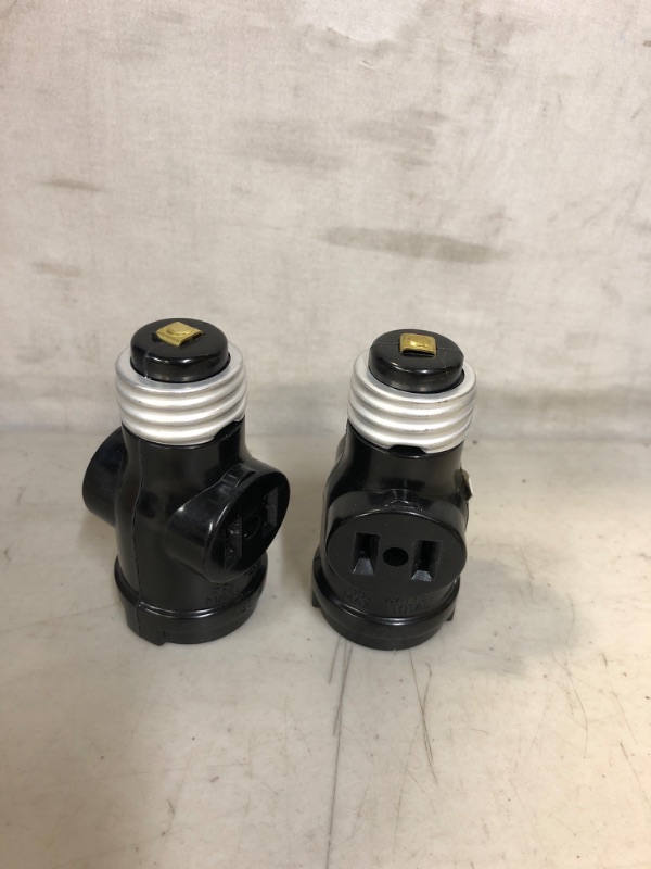 Photo 2 of 2Pack Leviton Socket Adapter Black