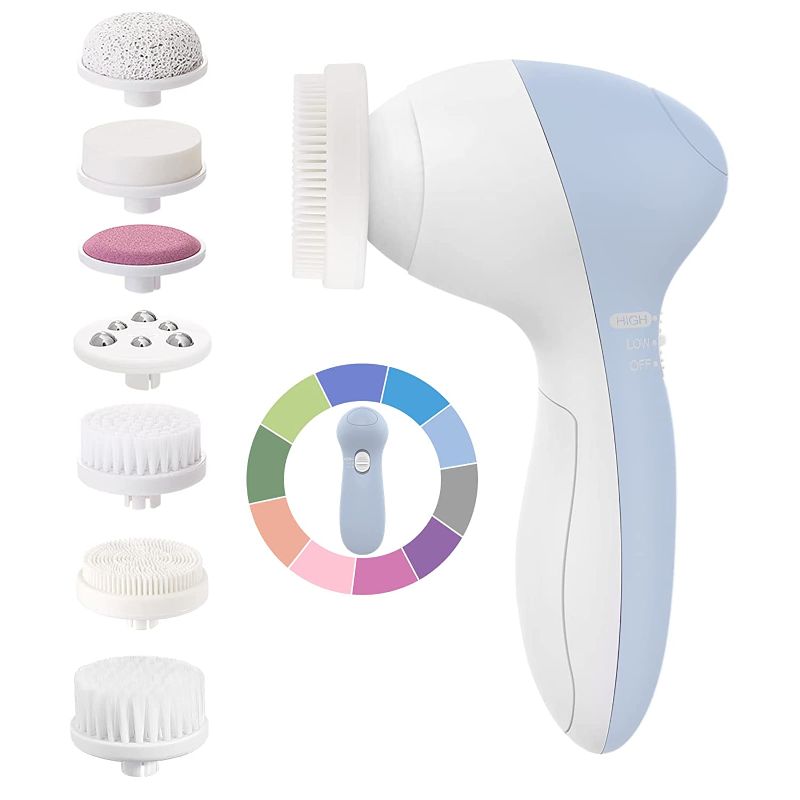 Photo 1 of Facial Cleansing Brush Face Scrubber: Electric Exfoliating Spin Cleanser Device Waterproof Deep Cleaning Exfoliation Rotating Spa Machine - Electronic Acne Skin Washer Spinning System Christmas Set
