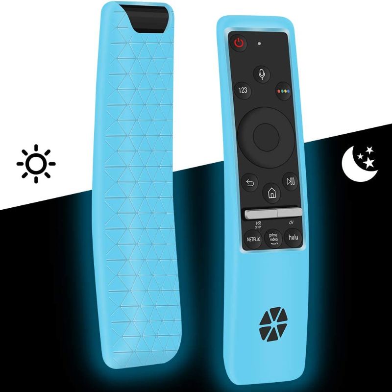 Photo 1 of Silicone Protective Case for Samsung Smart TV Remote Controller BN59 Series,Remote Case Holder Skin Sleeve for Smart 4K Ultra HDTV Remote,Shockproof Samsung Curved Remote Battery Back Cover-Glowblue
