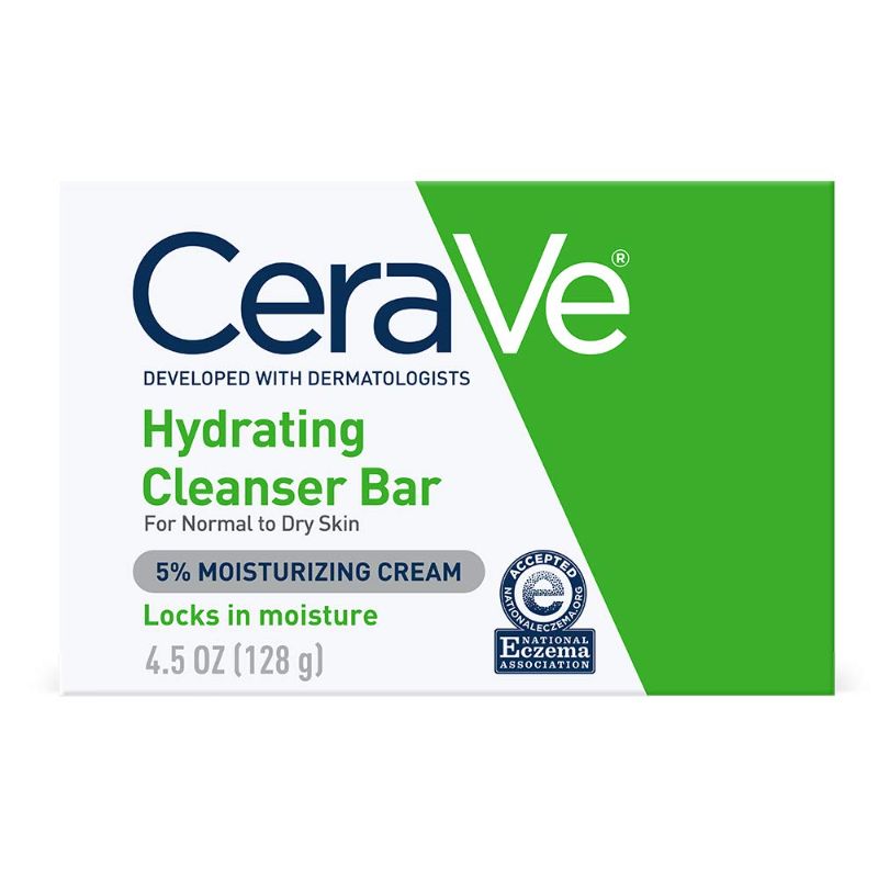 Photo 1 of CeraVe Hydrating Cleanser Bar | Soap-Free Body and Facial Cleanser with 5% Cerave Moisturizing Cream | Fragrance-Free | Single Bar, 4.5 Ounce
FACTORY SEALED 