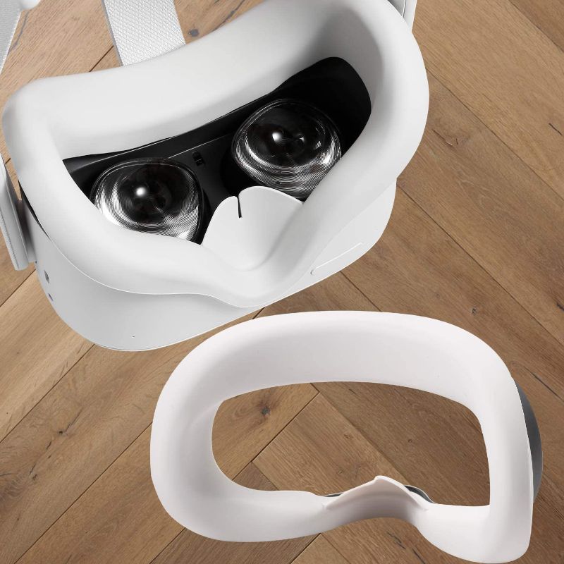 Photo 1 of Topcovos Newest VR Silicone Interfacial Cover for Oculus Quest  Face Protect Skin Sweatproof Lightproof Anti-Leakage
