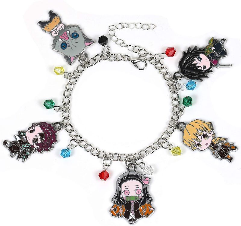 Photo 1 of Demon Slayer : Kimetsu no Yaiba Fashion Novelty Koyoharu Got?ge Dangle Earrings Charm Bracelet Anime Manga Series Sun Breathing Kagura Earrings Nezuko Kamado Zenitsu Agatsuma Inosuke Hashibira -- FACTORY SEALED
