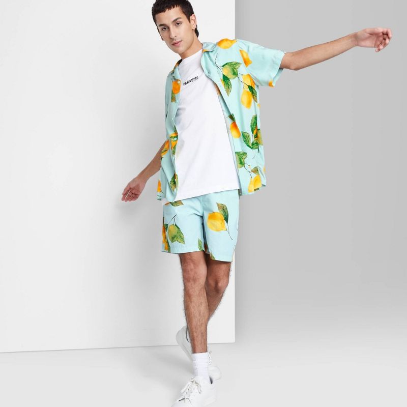 Photo 1 of En's 6.5" Printed Regular Fit Pull-on Shorts - Original Use™ M SHORTS ONLY 
