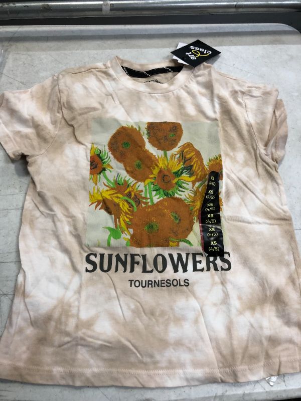 Photo 2 of Boys' 'Van Gogh Sunfower Painting' Graphic Short Seeve T-Shirt - Art Cass™ L 12/14