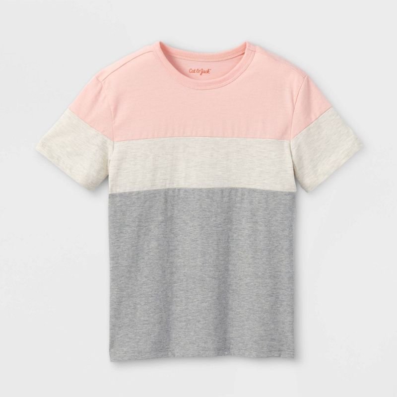Photo 1 of Boy' Tri Colorblock Hort Leeve T-hirt - Cat & Jack™ 8 6/7
