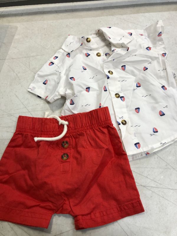 Photo 2 of Baby Boys' 2pc Sailboat Top & Bottom Set - Just One You® Made by Carter's White/Red 3M
