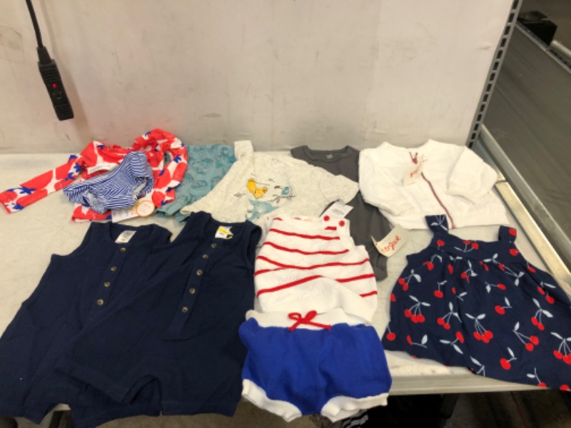 Photo 1 of 7PC LOT, VARIOUS KIDS CLOTHES  SIZES  0-3 M-18M 