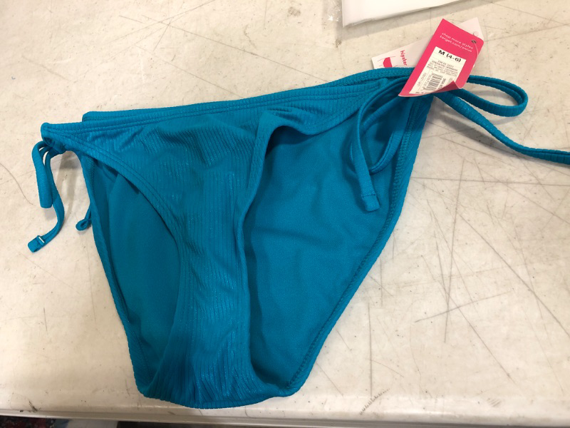 Photo 2 of Juniors' Mettalic Ribbed String Bikini Bottom SIZE MEDIUM 4-6