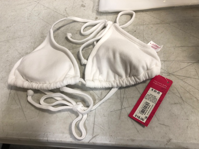 Photo 1 of Juniors' Terry Triangle Bikini Top SIZE SMALL 0-2
