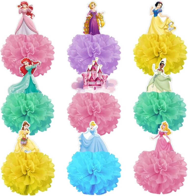 Photo 1 of 9 Pcs Princess Party Honeycomb Centerpiece Table Decorations,Princess Theme Birthday Party Supplies FACTORY SEALED 
