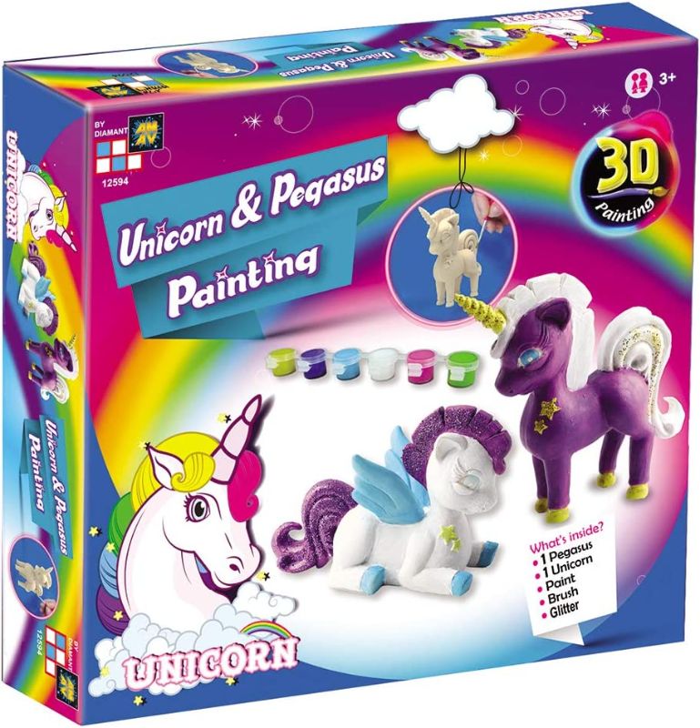 Photo 1 of Amav Toys 3D Unicron & Pegasus Painting Kit - All Inclusive & Ready To Paint - Enhance Creativity, Imagination & Improve Motor Skills - Best DIY Activity - Ideal Present For Unicorn Lovers Aged 3+ --- BRAND NEW FACTORY PACKAGED 

