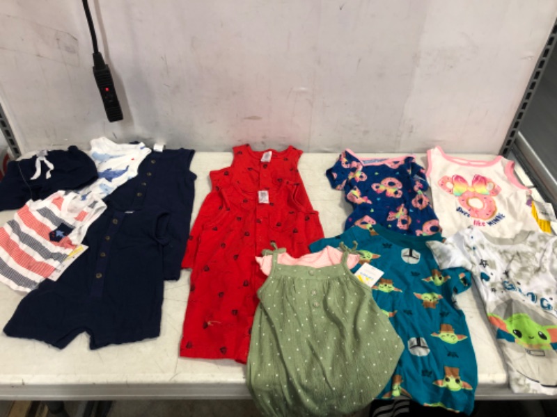 Photo 1 of 10 PC LOT, VARIOUS KIDS CLOTHES SIZES NEWBORN -2T
