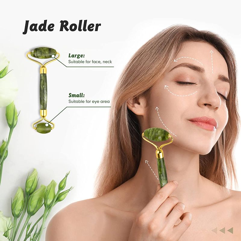 Photo 1 of 1 pc --Jade Face Roller Beauty Massager Tool 