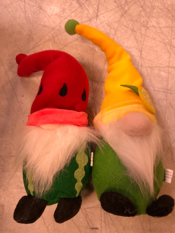 Photo 1 of 2 Packs Summer Watermelon Lemon Gnomes Home Decorations Cute Plush Decor for Kitchen Office Bedroom Living Room Farmhouse Party Table Doll Swedish Tiered Tray Ornaments Clearance