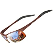 Photo 1 of BOYOU Mens Sports Polarized Sunglasses UV Protection Sunglasses for Men Fishing Driving Half Frame Brown A8177BOYOU Mens Sports Polarized Sunglasses UV Protection Sunglasses for Men Fishing Driving Half Frame Brown A8177