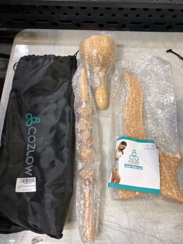 Photo 1 of COZLOW 3-in-1 Deluxe Wood Therapy Massage Tools Set | Maderoterapia Kit Wood Therapy Tools for Body Shaping, Reducing Appearance of Cellulite, & More Deluxe Kit (3pcs)
