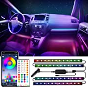 Photo 1 of PURSNIC 16.4Ft Car Interior Lights, Smart RGBIC Chasing Mode LED Light Strip, Dreamcolor APP Control 2 Line 72 LEDs Under Car Lights with Car Charger for Party, Christmas, Festival