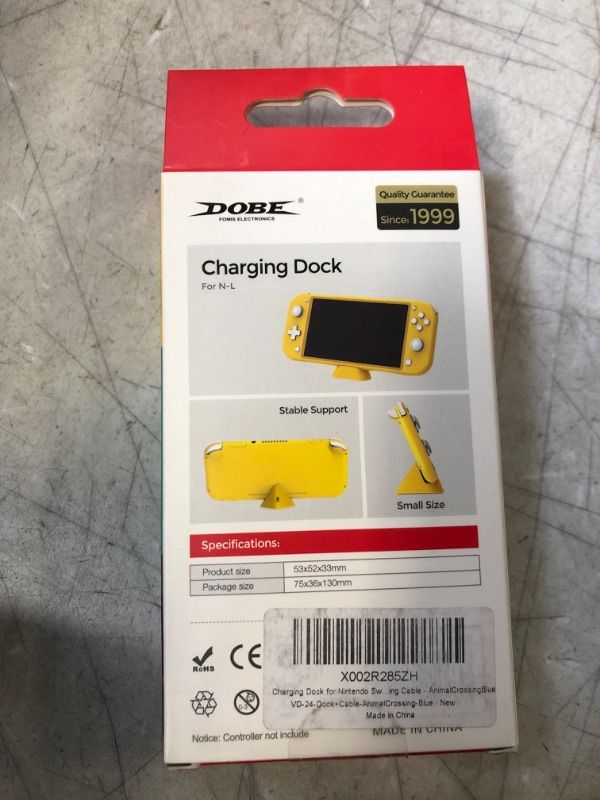 Photo 3 of ECHZOVE Charging Dock for Switch Lite, Charging Stand Station for Switch with Type-C Port and USB C Charging Cable - AnimalCrossingBlue  ---- FACTORY SEALED BRAND NEW 

