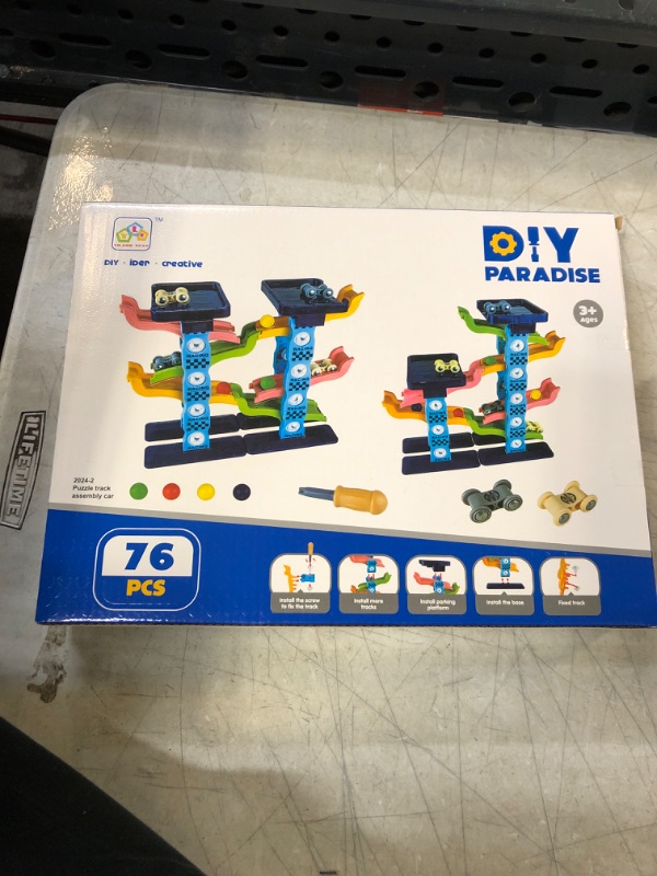 Photo 1 of Blasland Car Ramp Toys for 3-5 Year Old Boys,Race Track Car for Toddler Toys Age 2-4 Ramp Racer Tracks with Play Mat 4 Cars 4 Balls, Montessori Toys Birthday Gifts for 1-3 Year Old Boys Girls Kids ---- FACTORY PACKAGED  BRAND NEW 

