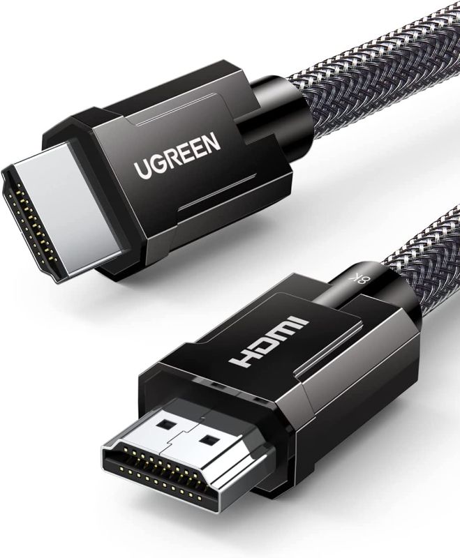 Photo 1 of UGREEN 8K HDMI Cable 2.1 10FT, ?1pc? 48Gbps Ultra High Speed Braided HDMI Cord 8K@60Hz 4K@120Hz, eARC HDR10 HDCP 2.2&2.3, HDMI Cable Compatible with PS5/Xbox Series X/Roku TV/HDTV/Blu-ray, Black