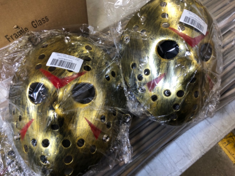 Photo 2 of 2x Scary Halloween Mask Costume Jason Mask Cosplay Mask Masquerade Mask Hockey Mask
