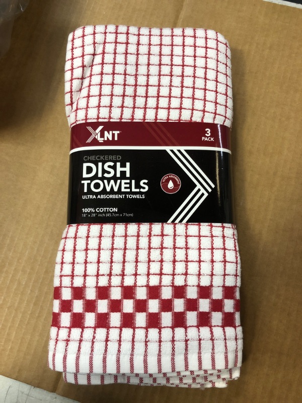 Photo 1 of 
XLNT Red Kitchen Towels (2 Pack) - 100% Cotton Dish Towels | Durable, Ultra Absorbent Dishcloths Sets of Hand Towels/Tea Towels for Everyday Scrubbing | Quick Drying Kitchen Washcloths Towel Set