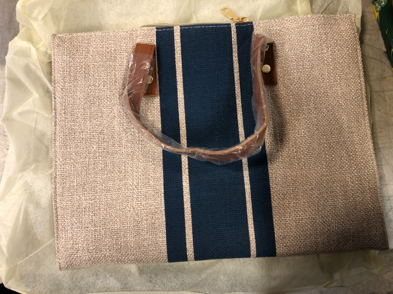 Photo 1 of Karani Canvas Tote Bag for Women,Girl's Fashion Shoulder Bag,100% Natural Jute Fiber Crossbody bag for Work Shopping Travel
