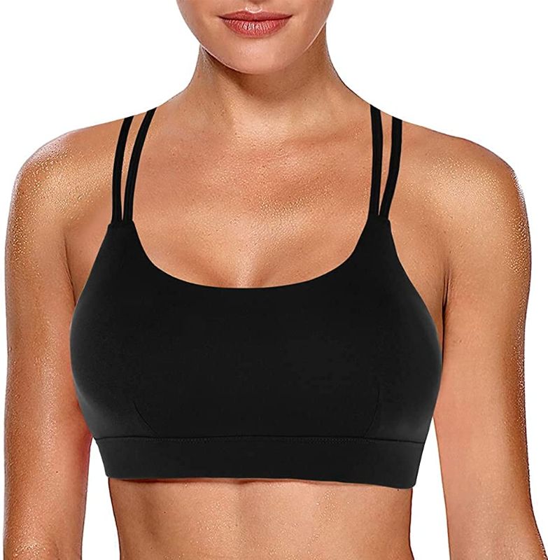 Photo 1 of IMUZYN Sports Bras for Women Medium Support Strappy Back Padded Bralette Activewear Workout Fitness Running Yoga Tops  SIZE M 
