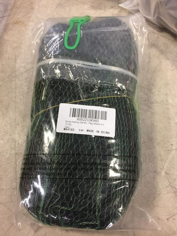 Photo 2 of Birds Netting Garden Green Anti Bird Protection Net for Fruit and Vegetables Plant Tree Mesh Netting Against Animals Barrier with Cable Tie and U shaped Garden Peg (Black,4 x 10 M)
