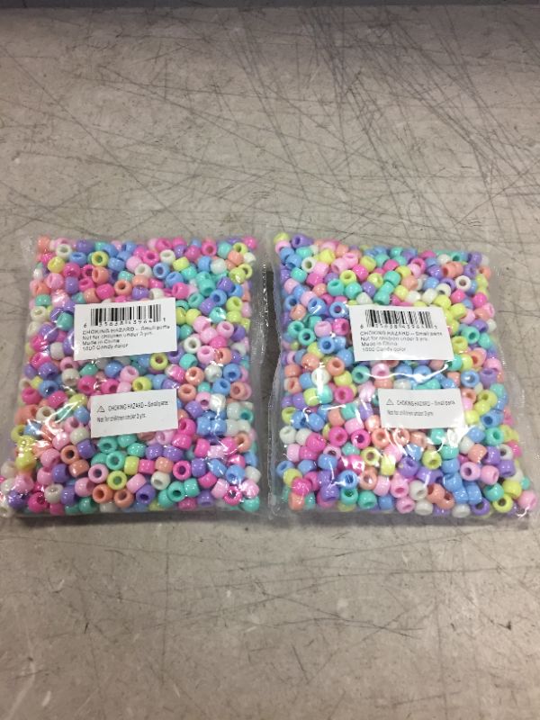 Photo 2 of Eppingwin Beads and Bead assortments (1000 Candy Pony Beads)… -- 2 pack 
