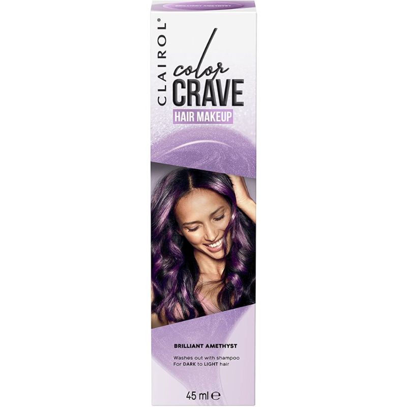 Photo 1 of 2 COUNT Clairol Color Crave Hair Make up Washes Out with Shampoo 45ml Brilliant Amethyst