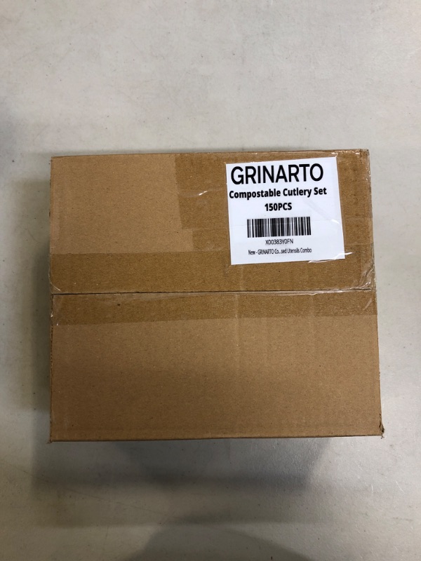 Photo 2 of ((FACTORY PACKAGED )) GRINARTO 7 Inch Disposable Utensils Set, Large Disposable Cutlery - Dinnerware (150PCS Cutlery Set)
