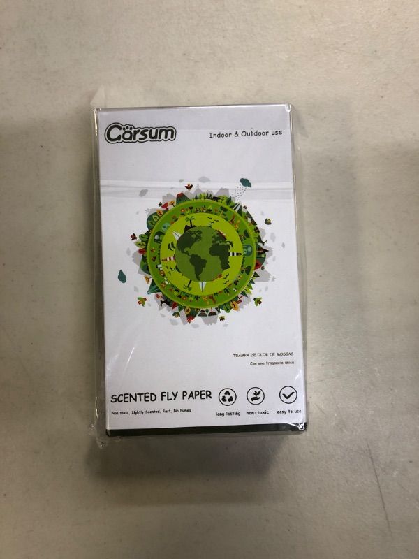 Photo 1 of (( FACTORY SEALED )) Garsum Fruit Fly Traps for Indoors/Outdoors, Fly Strips Indoor Sticky Hanging, Fly Paper Fly Tape, Fly Ribbon Fly Catcher for Inside Home 24 Traps

